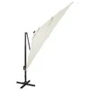 Gembinis skėtis su stulpu ir LED lemputėmis, smėlio, 300cm