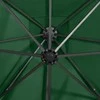 Gembinis skėtis su stulpu ir LED lemputėmis, žalias, 250cm