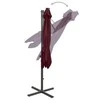 Gembinis skėtis su stulpu ir LED lemputėmis, raudonas, 250cm