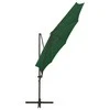 Gembinis skėtis su stulpu ir LED lemputėmis, žalias, 300cm