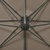 Gembinis skėtis su stulpu ir LED lemputėmis, taupe, 300cm
