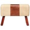 Gimnastikos arklys, rudas, 58cm, tikra oda ir mango masyvas