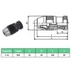 Greito atleidimo grąžto griebtuvas, MT2-B18 su 16mm suspaudimu