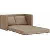 Grindų sofa-lova, 2-1, kapučino, 112x174x55cm, dirbtinė oda