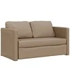 Grindų sofa-lova, 2-1, kapučino, 112x174x55cm, dirbtinė oda