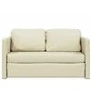 Grindų sofa-lova, 2-1, kreminė, 112x174x55cm, dirbtinė oda