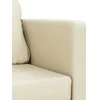 Grindų sofa-lova, 2-1, kreminė, 112x174x55cm, dirbtinė oda