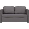 Grindų sofa-lova, 2-1, pilka, 112x174x55cm, dirbtinė oda