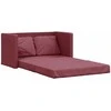 Grindų sofa-lova, 2-1, raudonojo vyno, 112x174x55cm, audinys