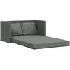 Grindų sofa-lova, 2-1, tamsiai pilka, 112x174x55cm, audinys