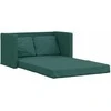 Grindų sofa-lova, 2-1, tamsiai žalia, 112x174x55cm, audinys