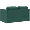 Grindų sofa-lova, 2-1, tamsiai žalia, 112x174x55cm, audinys