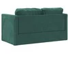 Grindų sofa-lova, 2-1, tamsiai žalia, 122x204x55cm, aksomas