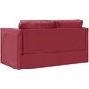 Grindų sofa-lova, 2-1, vyno, 112x174x55cm, dirbtinė oda