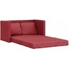 Grindų sofa-lova, 2-1, vyno, 112x174x55cm, dirbtinė oda