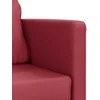 Grindų sofa-lova, 2-1, vyno, 112x174x55cm, dirbtinė oda