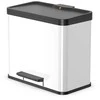 Hailo Šiukšliadėžė su pedalu Oko Duo Plus, balta, 17l+9l, L dydžio