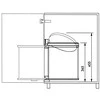 Hailo Spintelės šiukšliadėžė Compact Box, balta, 15l, M dydžio