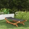 Lauko poilsio gultas, antracito, 100x188,5x44cm, mediena