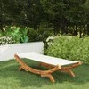 Lauko poilsio gultas, kreminis, 100x188,5x44cm, mediena