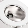 Integruotas stovyklavimo tualetas, baltas, 24+17l, HDPE/plienas