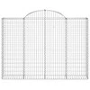Išlenkti gabiono krepšiai, 12vnt., 200x30x140/160cm, geležis