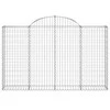 Išlenkti gabiono krepšiai, 14vnt., 200x30x120/140cm, geležis