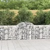 Išlenkti gabiono krepšiai, 14vnt., 200x30x80/100cm, geležis
