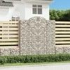 Išlenkti gabiono krepšiai, 15vnt., 200x50x220/240cm, geležis