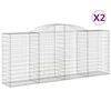 Išlenkti gabiono krepšiai, 2vnt., 300x50x120/140cm, geležis