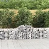 Išlenkti gabiono krepšiai, 3vnt., 200x50x60/80cm, geležis
