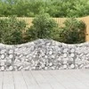 Išlenkti gabiono krepšiai, 4vnt., 200x30x80/100cm, geležis