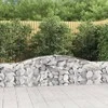 Išlenkti gabiono krepšiai, 4vnt., 400x30x60/80cm, geležis