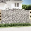 Išlenkti gabiono krepšiai, 5vnt., 400x30x220/240cm, geležis