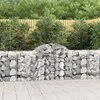 Išlenkti gabiono krepšiai, 9vnt., 200x50x80/100cm, geležis
