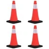 Įspėjamieji kūgiai su tvirtais pagrindais, 4vnt., 50cm
