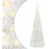 Išskleidžiama dirbtinė Kalėdų eglutė, balta, 120cm, 50 LED