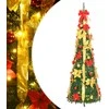 Išskleidžiama dirbtinė Kalėdų eglutė, žalia, 150cm, 100 LED