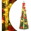 Išskleidžiama dirbtinė Kalėdų eglutė, žalia, 180cm, 150 LED