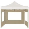 Išskleidžiama palapinė su sienomis, kreminės, 2x2m, aliuminis