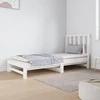 Ištraukiama lova, balta, 2x(90x190)cm, pušies medienos masyvas