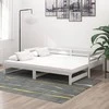 Ištraukiama lova, balta, 2x(90x200)cm, pušies medienos masyvas