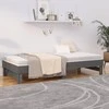 Ištraukiama lova, pilka, 2x(90x200)cm, pušies medienos masyvas