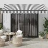 Ištraukiama markizė, antracito/balta, 3,5x2,5m, audinys