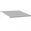 Ištraukiama markizė, antracito/baltos, 4x3m, audinys/aliuminis