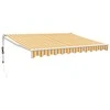 Automatinė ištraukiama markizė, geltona ir balta, 3,5x2,5m