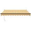 Automatinė ištraukiama markizė, geltona ir balta, 3,5x2,5m