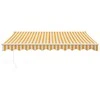 Automatinė ištraukiama markizė, geltona ir balta, 3,5x2,5m