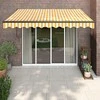 Automatinė ištraukiama markizė, geltona ir balta, 3,5x2,5m