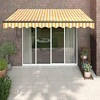 Automatinė ištraukiama markizė, geltona ir balta, 3x2,5m